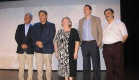 09.10.2016: Εξ αριστερών προς τα δεξιά: Ιωάννης Μπουγάς, Δημήτρης Καμπόσος, Ελίνα Μαστέλλου, Θωμάς Γεώργας, Ιωάννης Γιαννάκενας.