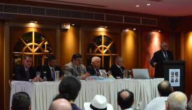 28.06.2017: Το πάνελ των ομιλητών: Χρήστος Χαρίτος, Μάνος Χατζηδάκης, Ιωάννης Γιαννάκενας, Αριστείδης Δημόπουλος και Χρήστος Μπολώσης. Στο βήμα ο Γιάννης Χαρίτος.