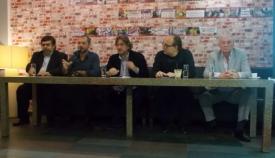 1ο τραπέζι συζητήσεων: Γιάννης Γιαννάκενας, Γιάννης Παναγιωτακόπουλος, Σπύρος Δημητρίου, Παναγιώτης Λιάκος, Πολύδωρος Δάκογλου