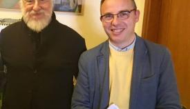 Ο Στάθης Κεφαλούρος με τον Διονύση Σαββόπουλο.