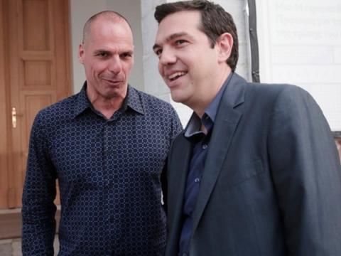 Γιάννης Βαρουφάκης και Αλέξης Τσίπρας.
