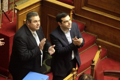 Πάνος Καμμένος και Αλέξης Τσίπρας.