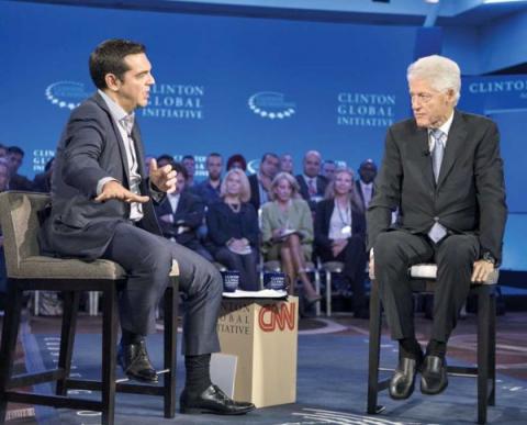 Αλέξης Τσίπρας και Μπιλ Κλίντον.