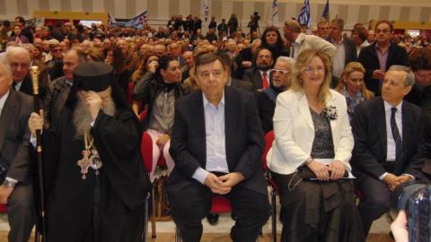 Μητροπολίτης Άνθιμος, Γιώργος Καρατζαφέρης, Σταυρούλα Ξουλίδου και Τάκης Μπαλτάκος.