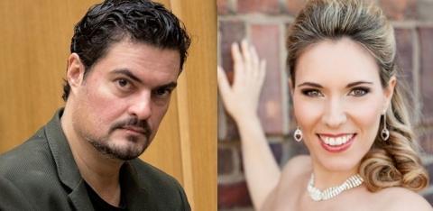 Ο μαέστρος Γιώργος Πέτρου και η σοπράνο Χριστίνα Πουλίτση.